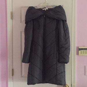 Winter jacket with large collar